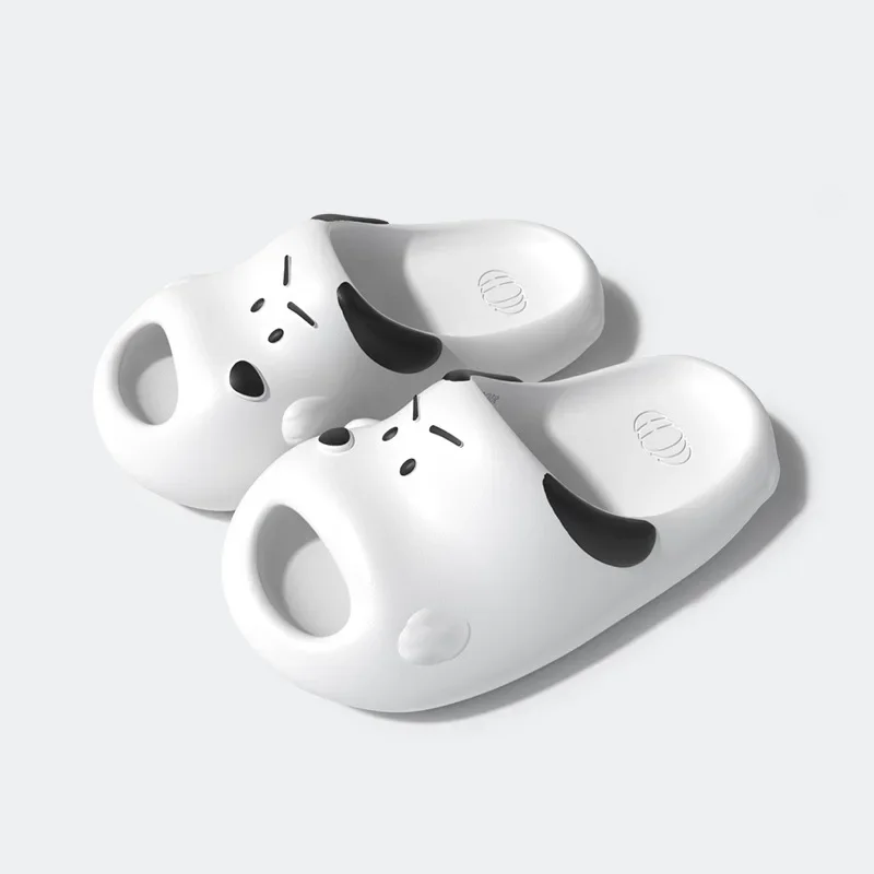 

Summer Home Slippers Women Men Cute Cartoon Dog Platform Shower Shoes Soft EVA Non-Slip Slides Couples Outdoor Beach Sandals