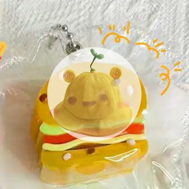 1Pc schattig gesimuleerd voedsel frietjes en hamburgers siliconen speelgoed - stressverlichting, langzame rebound sleutelhanger cadeau