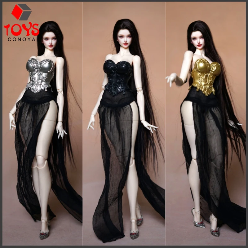 

In Stock 1/6 Scale Baroque vintage corset High-split saree Clothes Model Fit 12'' Female Soldier Action Figure Body Dolls