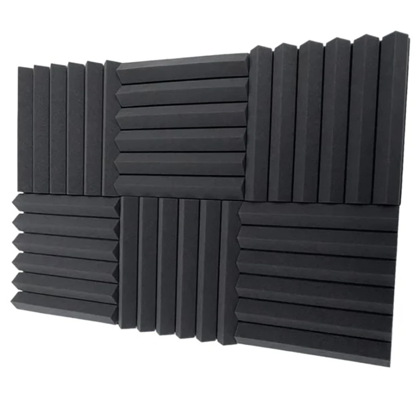 【STOCK】6Pcs Acoustic Foam 30X30X5cm Acoustic Foam Panels for Studio KTV Soundproof Treatment Paint Pads Paper Wall Sticker