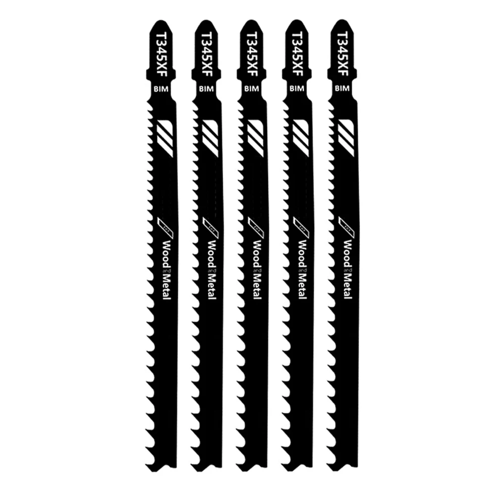 5pcs 105x130mm T345XF Reciprocating Saw Blade Bimetal Wood Plastic HCS HSS Cutters Jigsaw Sawblade T Shaped Handle Woodworking