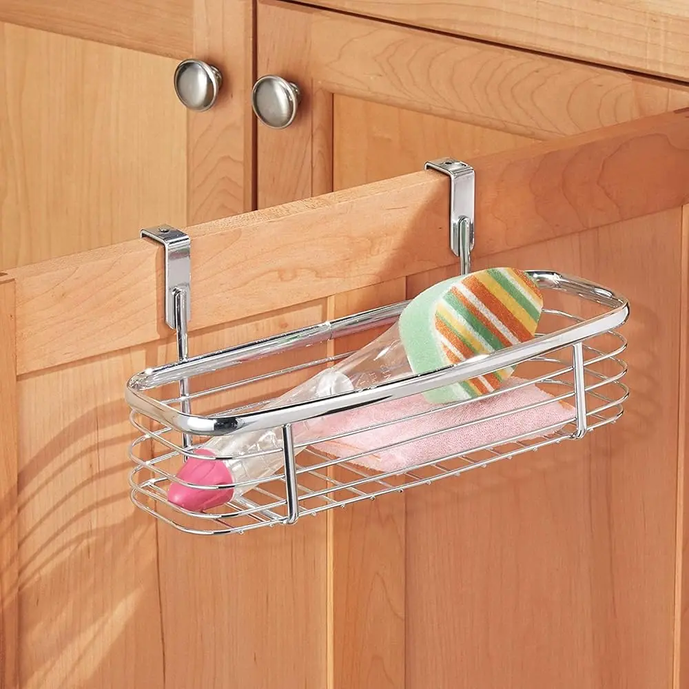 Axis Steel Over-The-Cabinet Storage Tray - 5"" X 11"" X 5"", Chrome