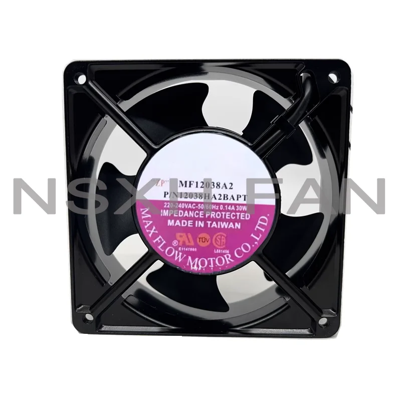 Caixa De Distribuição Do Armário De Máquina De Solda Elétrica, Ventilador De Fluxo Axial, Fã De Fluxo Máximo, Brand New, MF12038A2, AC220V, 0.14a