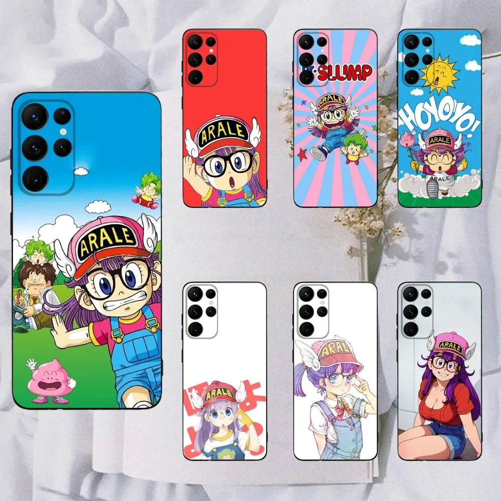 Cartoon Dr S-Slump A-Arale  Phone Case For Samsung Galaxy A20,A21s,A22,A31,A32,A52,A53,A72,73,A80,A91 Soft Black Cover