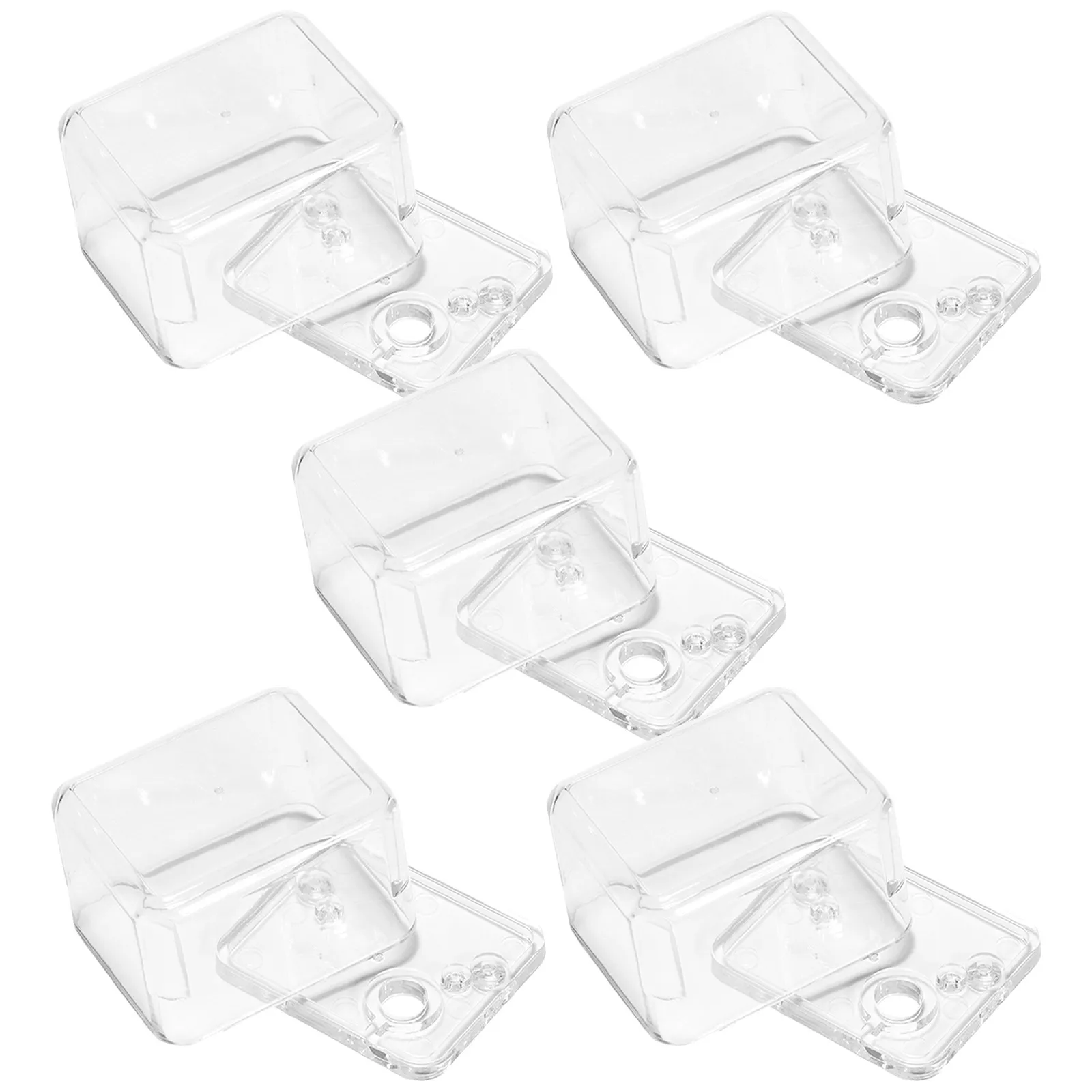 5Pcs Music Box Clear Hand Crank Wind Up Box DIY Mechanical Movement Craft Storage Case Jewelry Organizer Musical Present