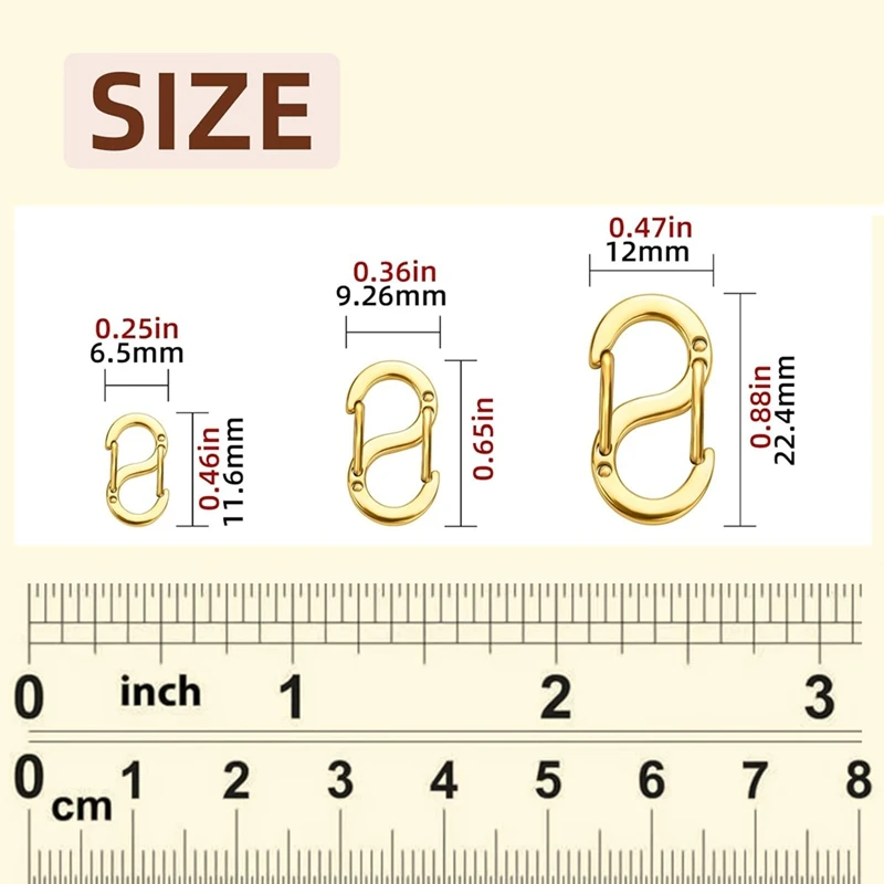 Fermoirs et Fermoirs de Collier à Double Ouverture Correcte, 3 Tailles, pour Bricolage, 12 Pièces