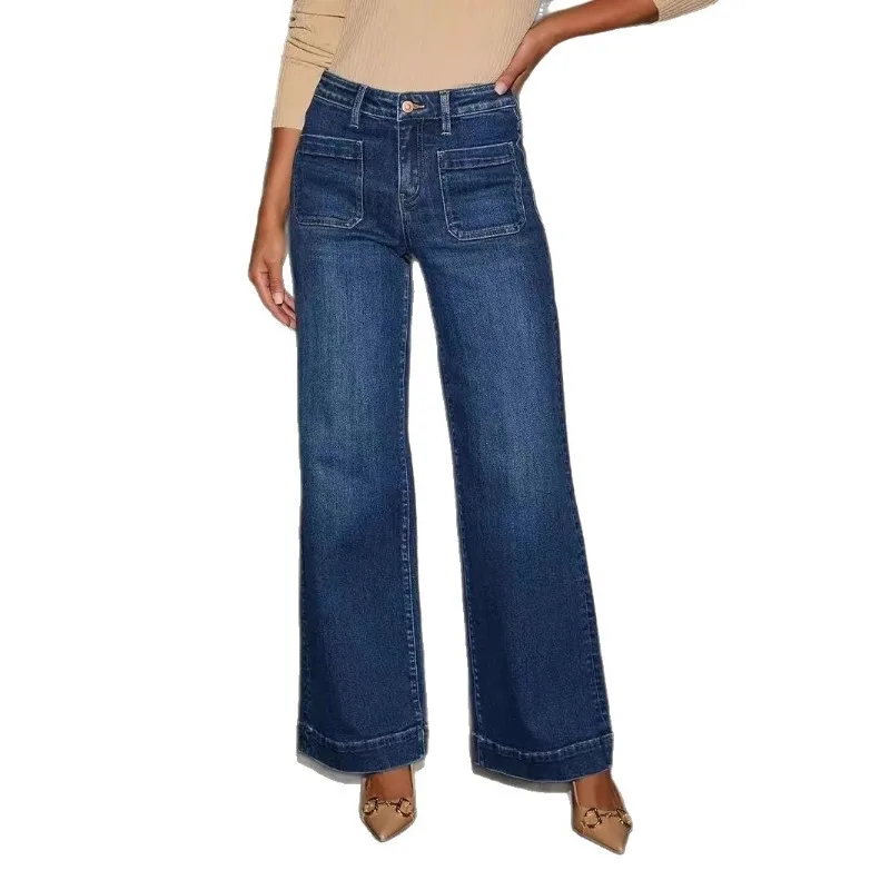 Women's 2025 New Straight Loose Wide-leg Jeans Women 2