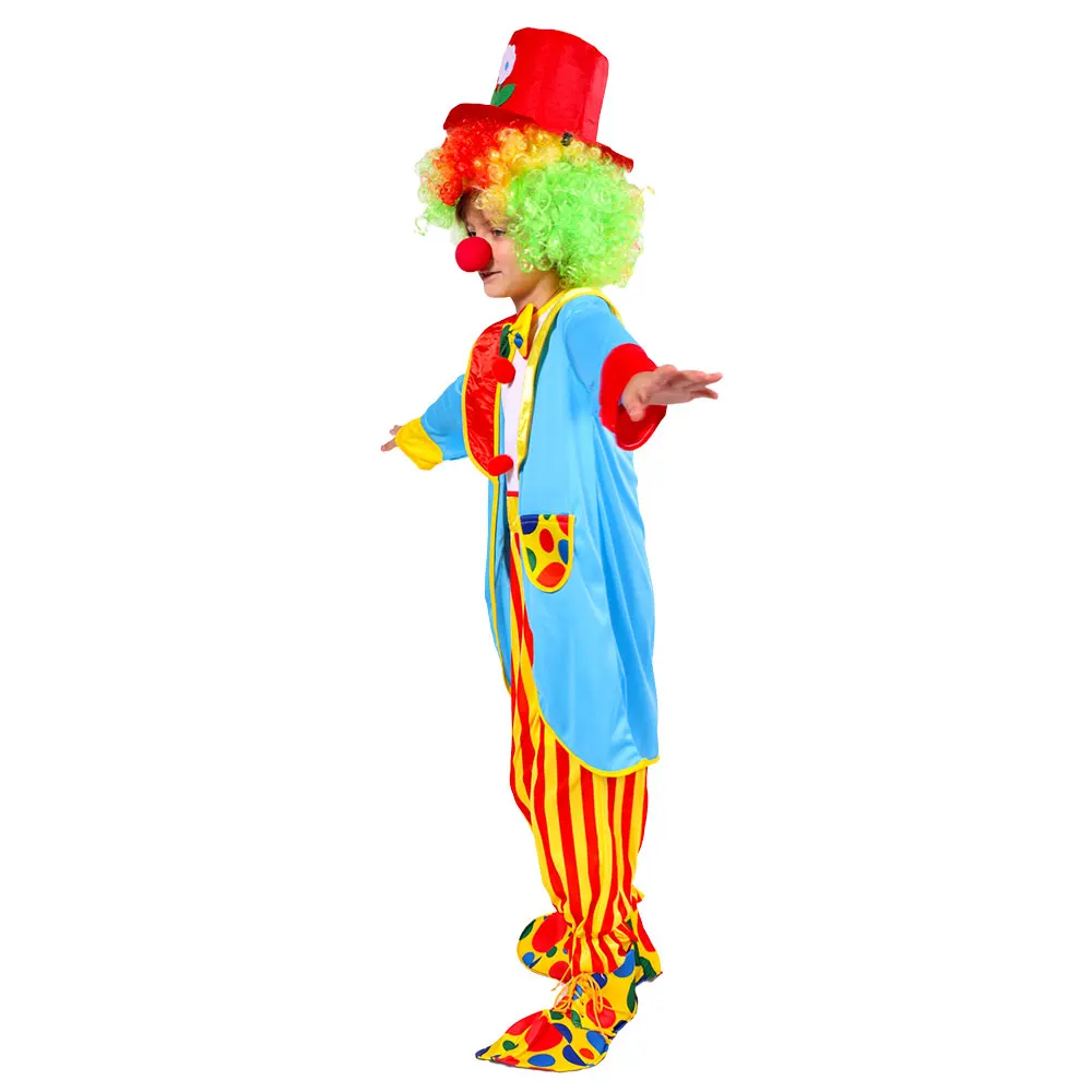 Carnival Disguise Joker Cosplay Costume Jumpsuits Boys Girls Clown Party Stage Performance Dress Up No Wig shoes view 3