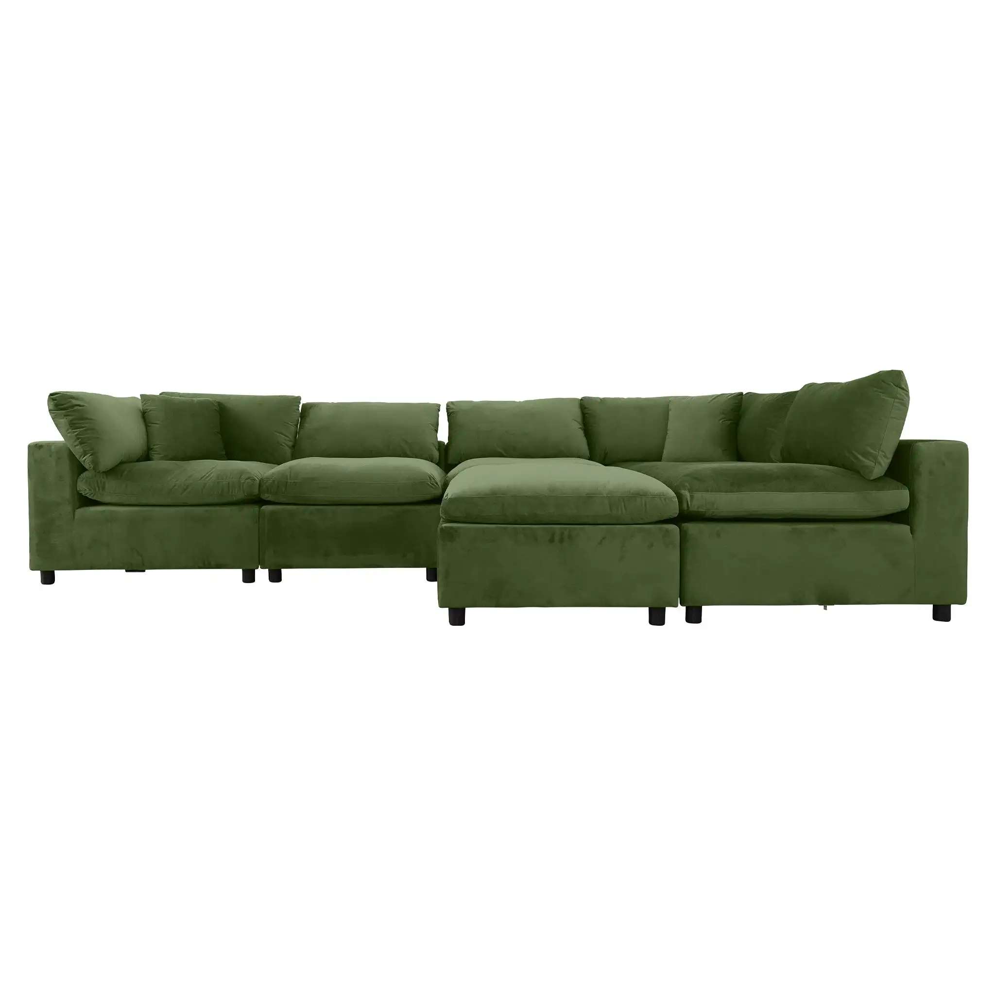 

Модульный секционный диван Hayward Olive Green Velvet