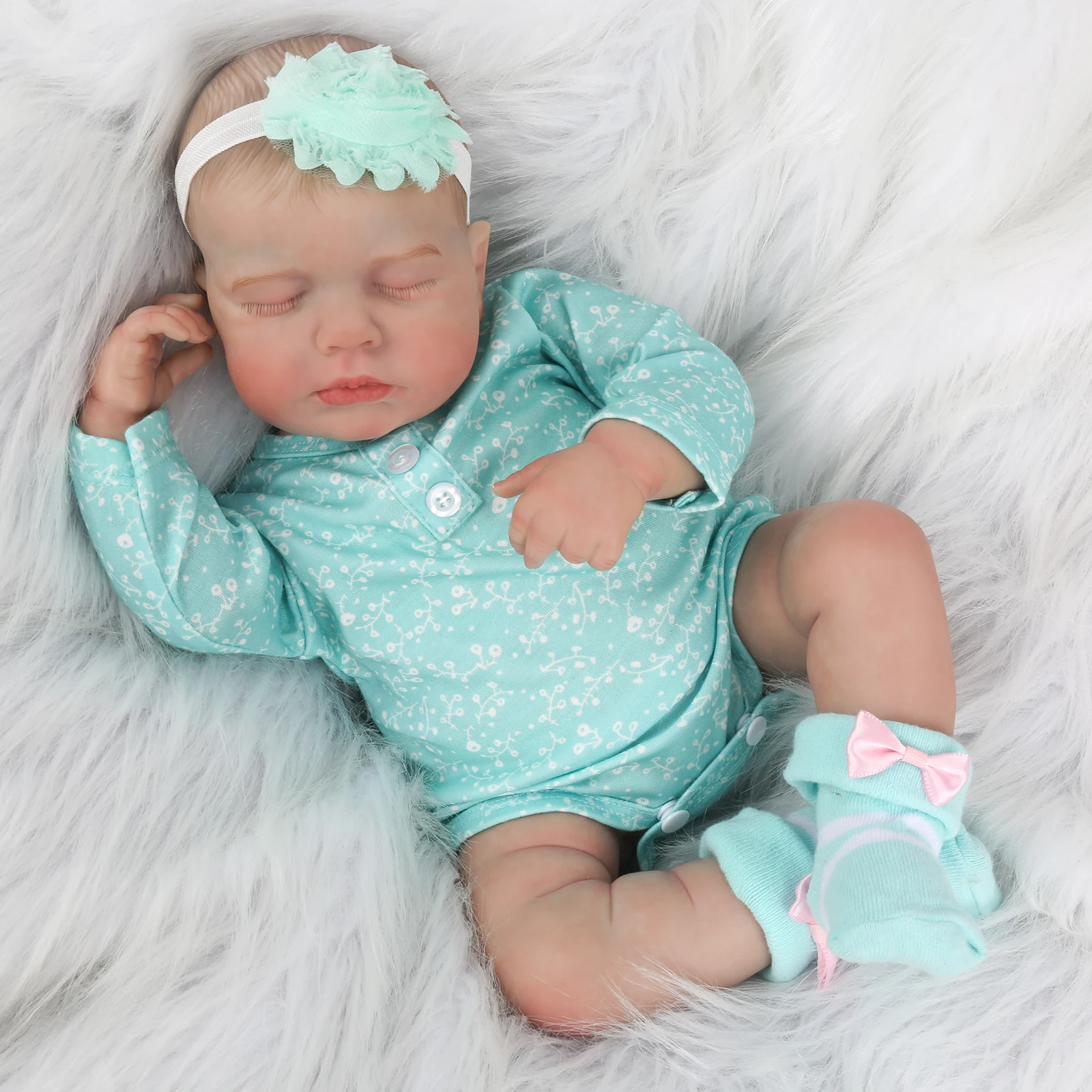 Reborn Baby Dolls Girl - 20 Inch Realistic Newborn Full Body Vinyl Sleeping Baby Doll Real Life Anatomically Correct Doll