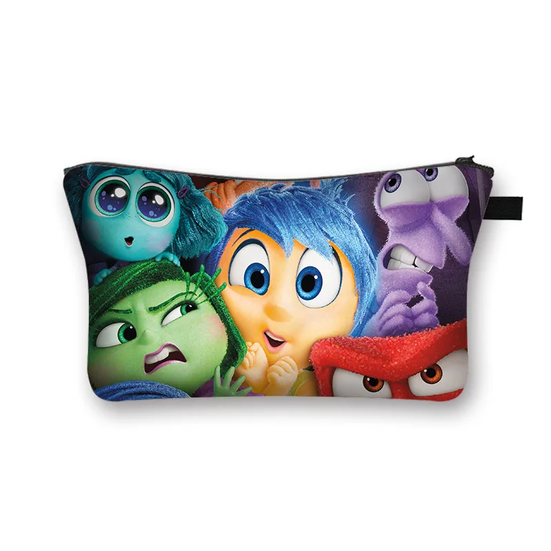 Disney Anime Inside Out 2 borsa per il trucco portamonete borsa per cartoni animati Mini borsa per bambini Kawaii regali di compleanno borse per