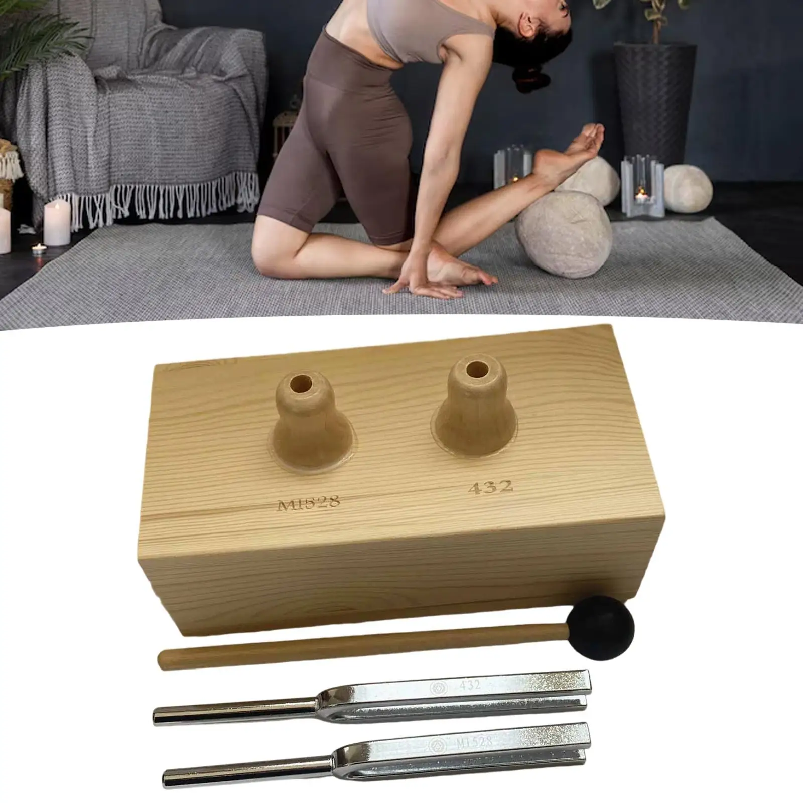 

Yogas Tuning Fork with Mallet Sound Tool for Practice Physical Training
