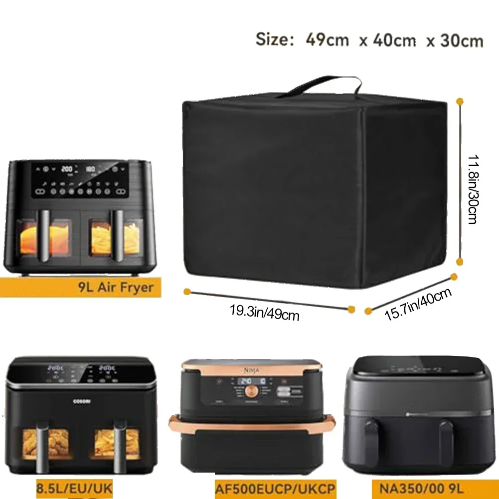 Air Fryer Dust Cover Heat-Resistant 600D Waterproof Nylon Material With Handle Kitchen Appliance Electric Pressure Cooker Parts