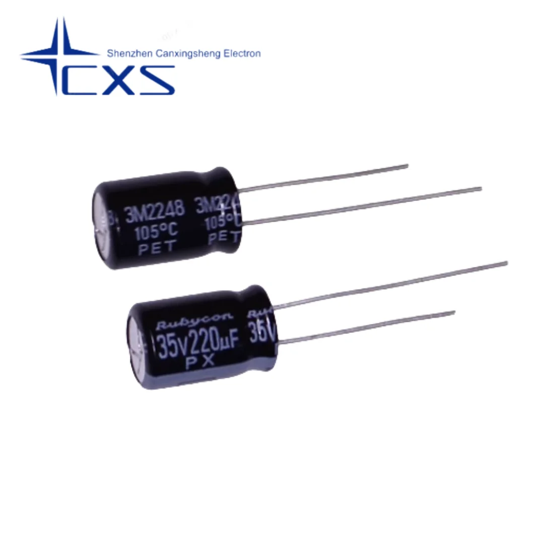 

20pcs 220UF 35V imported aluminum electrolytic capacitor 35v220uf 8*11.5MM ruby PX 105 degrees