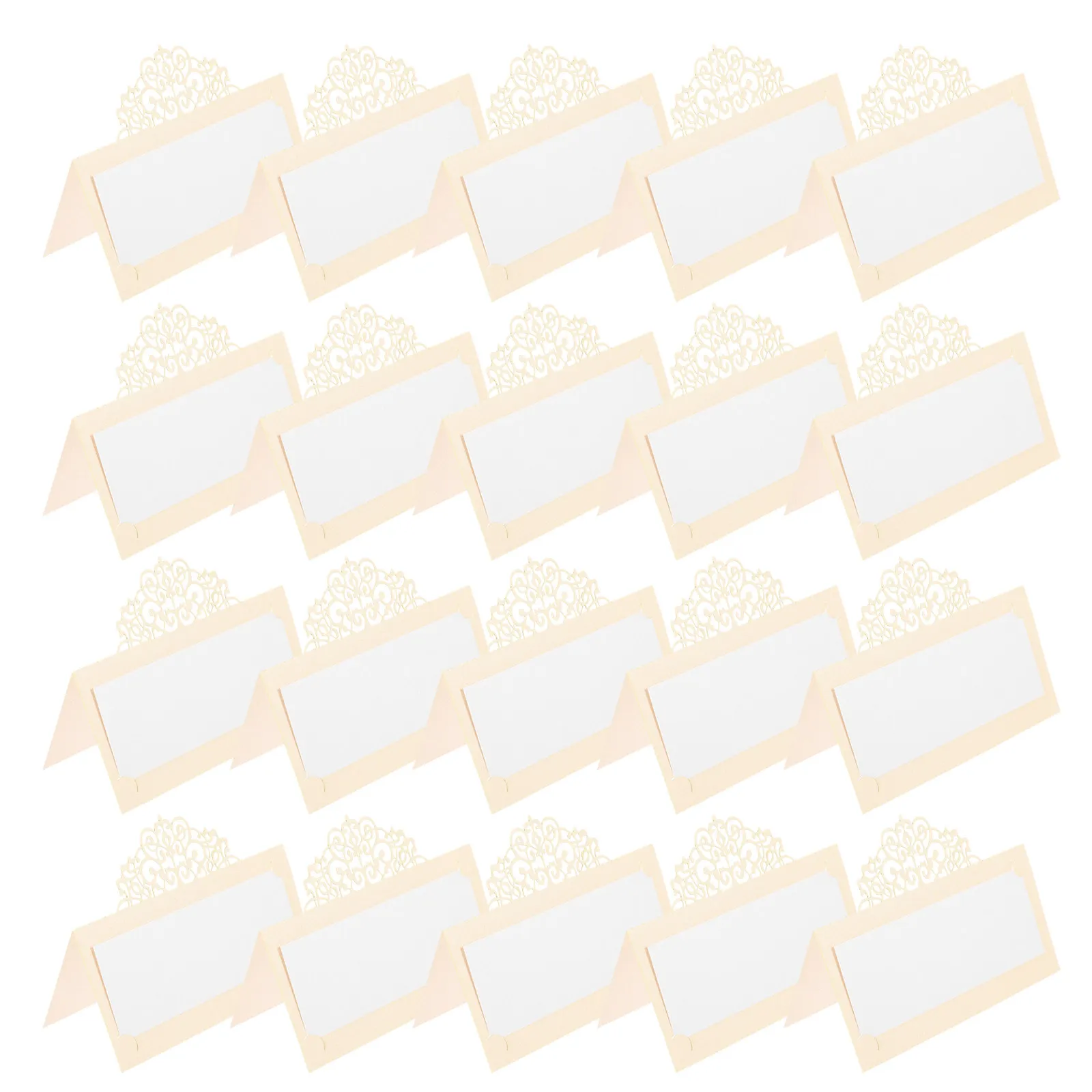 

50Pcs Laser Hollow Reserved Table Cards Creative Blank Place Cards for Weddings Parties Banquets Business Talks Decorative Table