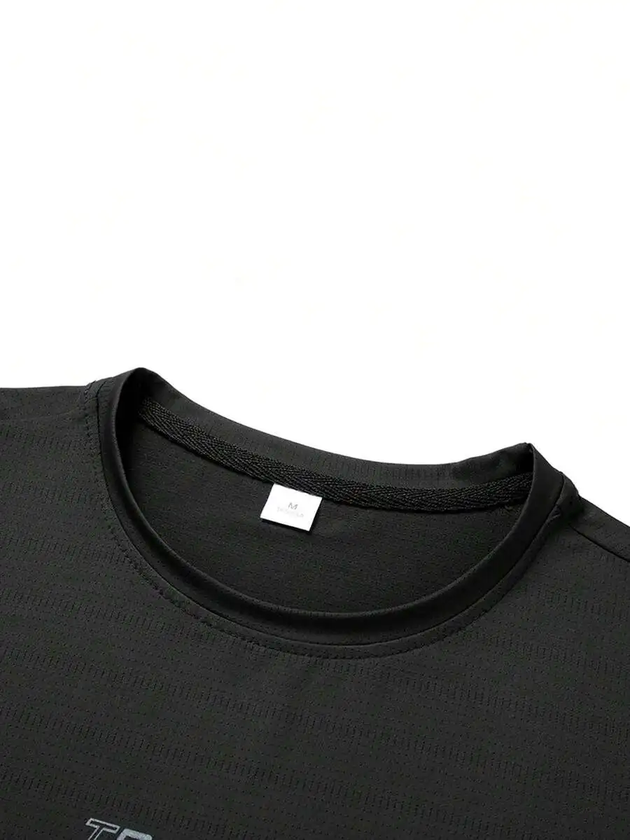 

Mens Lightweight Breathable Short Sleeve Fitness T-Shirt Quick Drying Stretch Running Sportswear