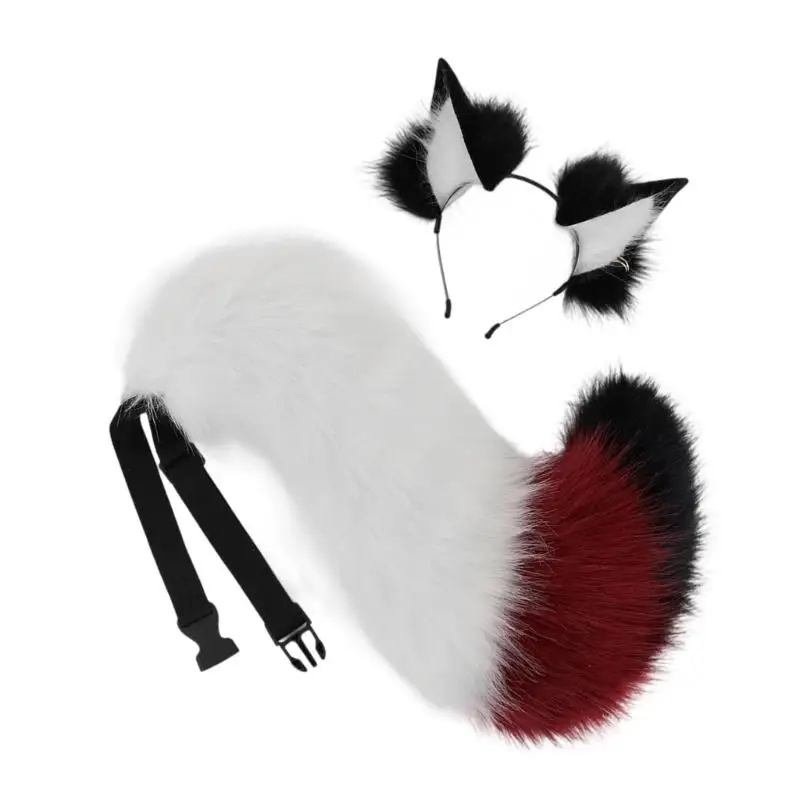 39bd renards wolf chats animaux cosplay costume tail tail coffre chats bandeau avec queue avec queue