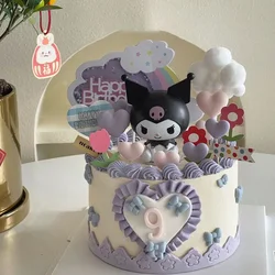Sanrio Diy Cake Decorative Hello Kitty Anime Figure Toys My Melody Kuromi Cinnamoroll Kawaii Christmas Cute Gifts Children Gifts