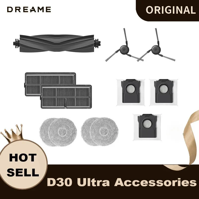 

Original Dreame D30 Ultra Vacuum Cleaner AccessoriesBrush HEPA Filter Mop Cloth Dust Bag Vacuum Cleaner Parts