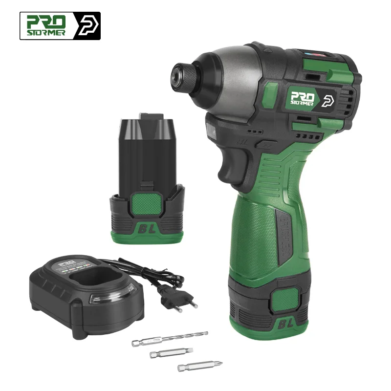 Prostormer-chave de Fenda Elétrica sem Escova Parafuso Broca sem Fio Ferramentas Recarregáveis Hexagon Power 140nm Bateria 1500mah 17v