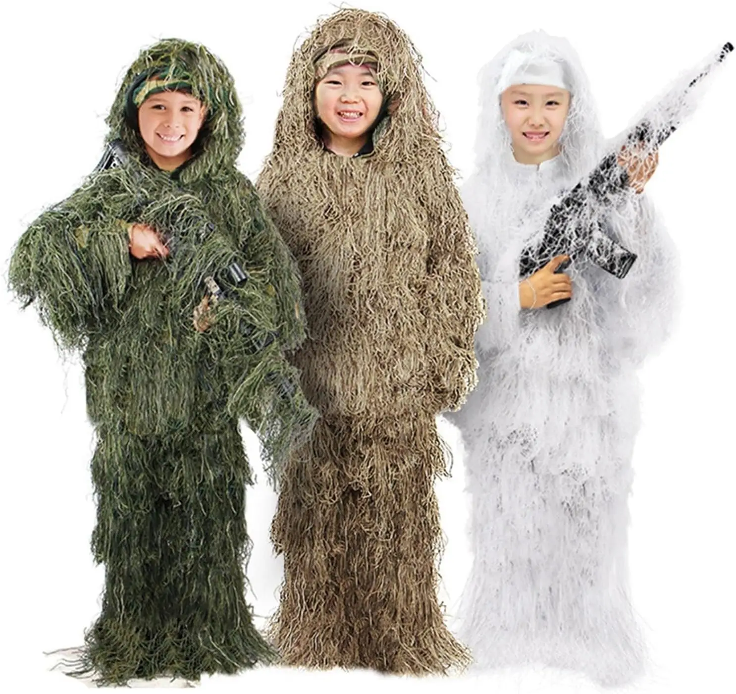 

Kids Ghillie Suit 3D Camouflage Hunting Apparel for Youth