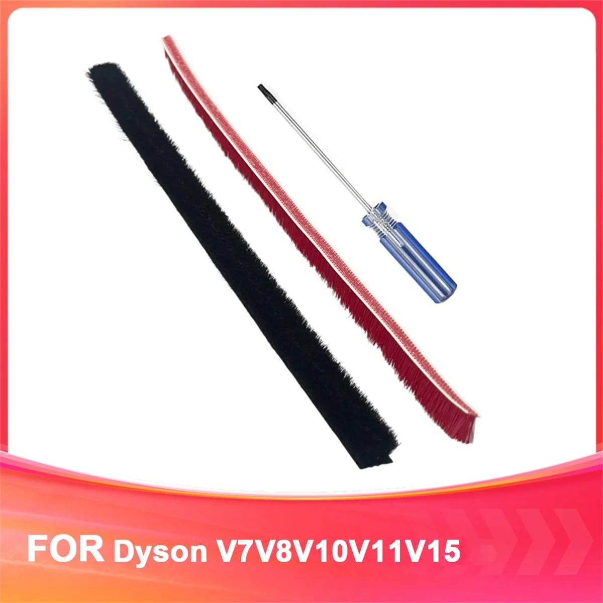 Strips Replacment for Dyson V7V8V10V11V12 V15 Vacuum Cleaner Rolling Brush Strips, with 1 Screwdriver