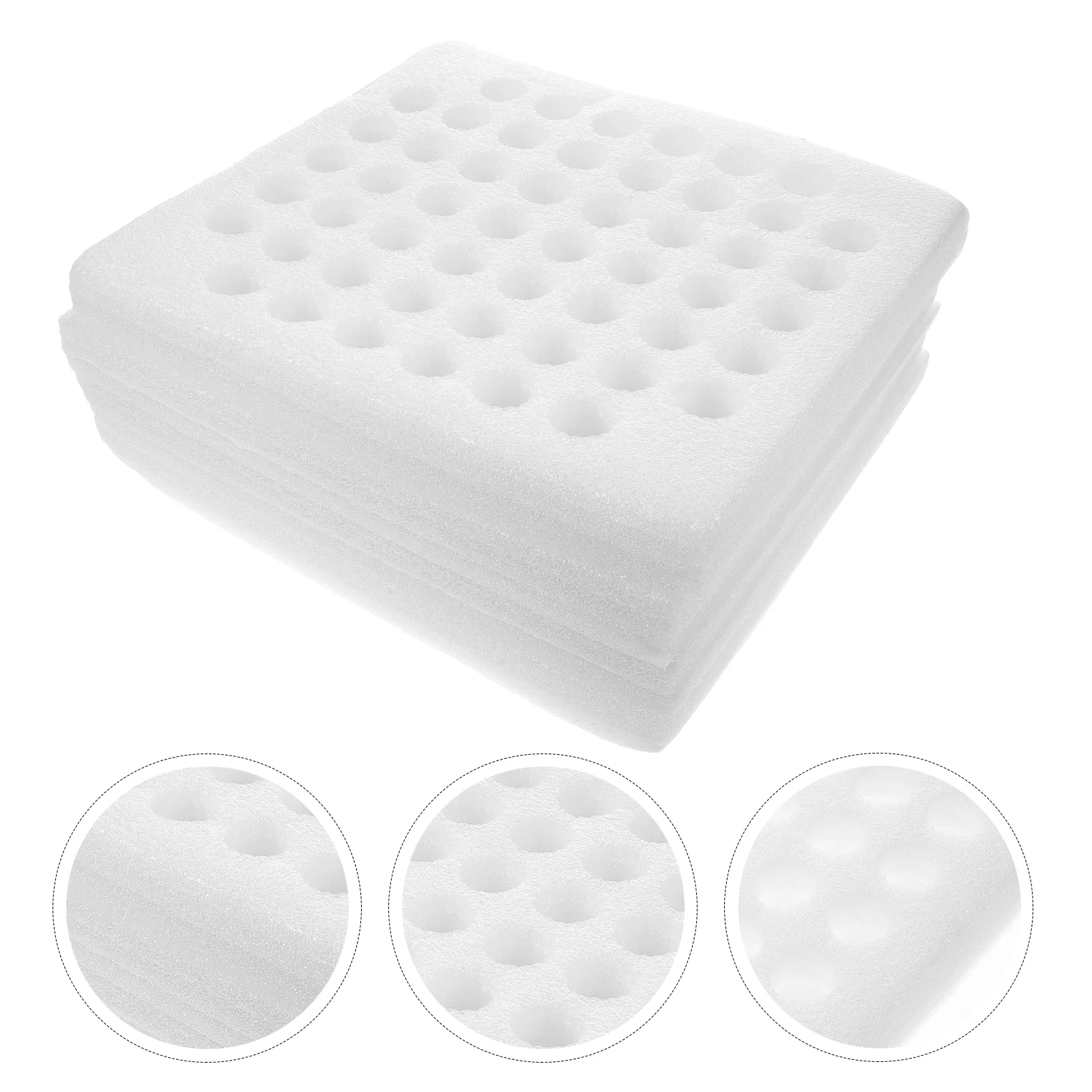 

2 Sets of 4PCS Pearl Wool Quail Eggs Tray Wrapping Egg Holder Foam-lined Egg Tray Quakeproof Quail Eggs Box for 52PCS Quail Eggs