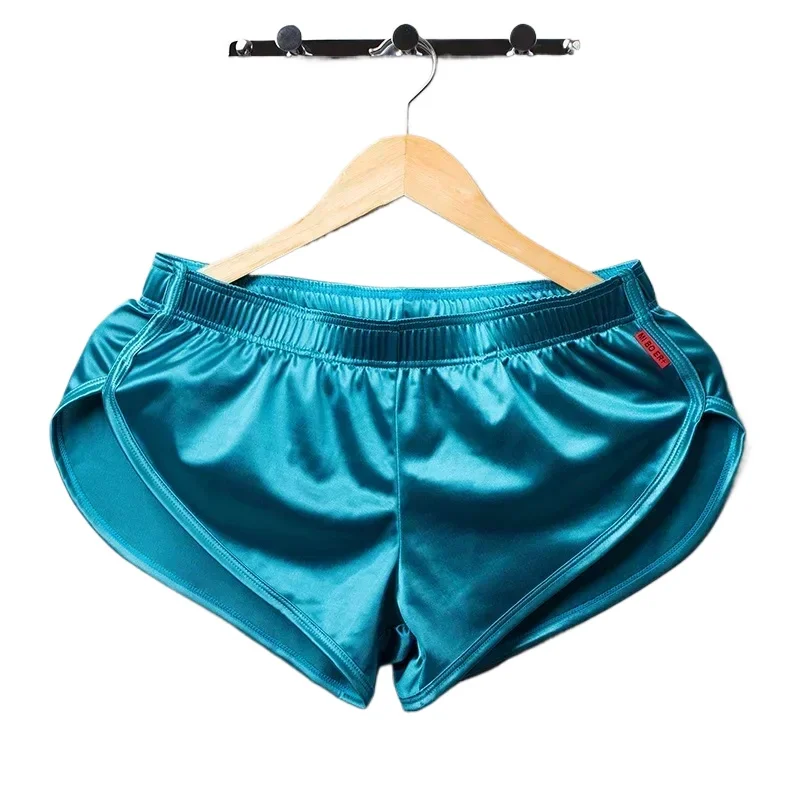 

Men's Silky Smoothy Aro Pants Youth Sexy Side Fork Loose Running Gym Quick Dry Sports Shorts Simple Comfy Home Sleepwear Pajamas