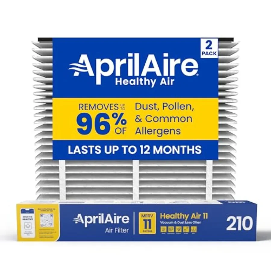 Genuine 210 Replacement Filter for Whole-House Air Purifiers - MERV 11, Clean Air and Dust, 20x25x4 Air Filter Pack of 2