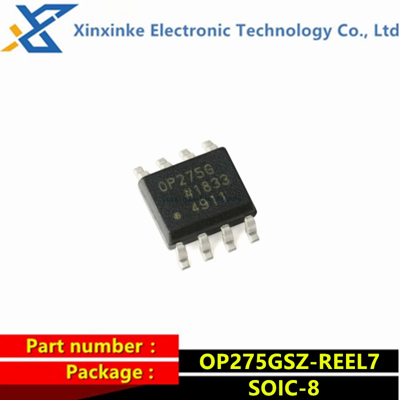 OP275GSZ-REEL7 OP275GSZ Marking：OP275G SOIC-8 JFET Audio Operational Amplifier Bipolar