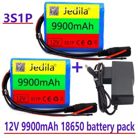 100%.New.12V.9900 mAh.3S1P.Batterie Au Lithium.18650.Batterie Au Lithium Pack Protection Conseil Rechargeable.