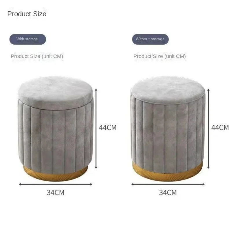 Light Luxury Makeup Stools Round Stools Chairs Bedrooms Sofas Side Stools Dressing Stool Vanity Chairs Bench Storage