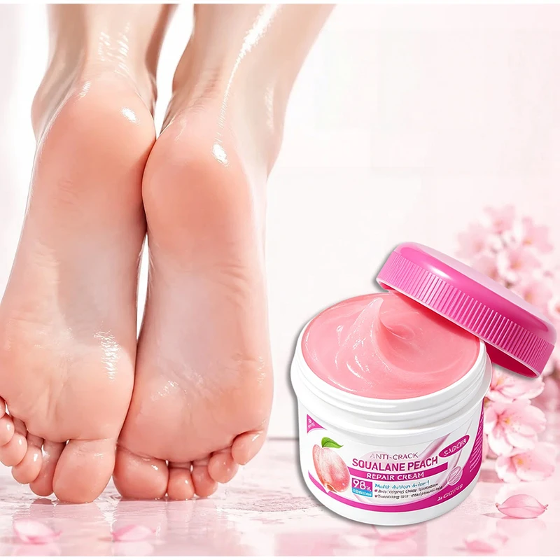 Prevent Dryness Cracking Peach Foot Cream 70g Moisturizes Softens The Skin Improves Peeling Autumn Winter Foot Repair Care Cream