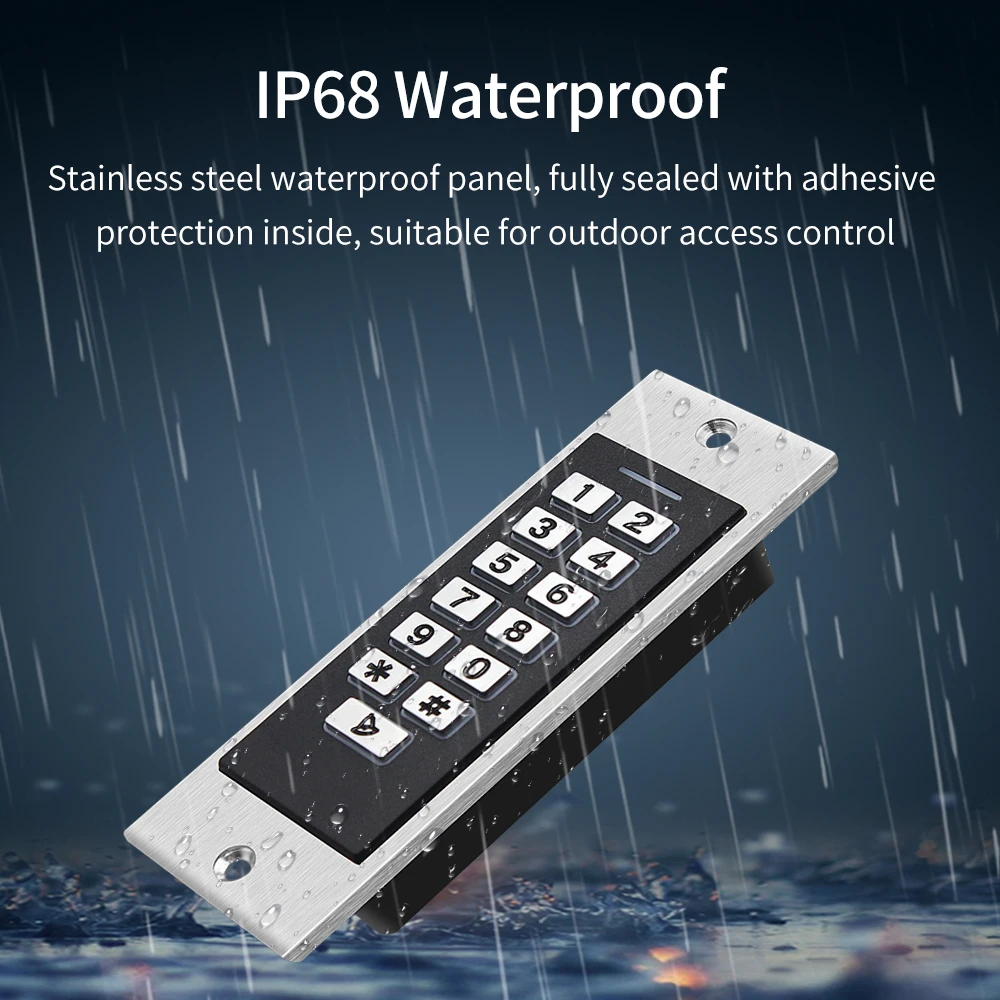 Imagem -05 - Waterproof Standalone Rfid Access Control Biometrics Montado Metal Door Lock Opener Proximity Card Reader Incorporado Ip68