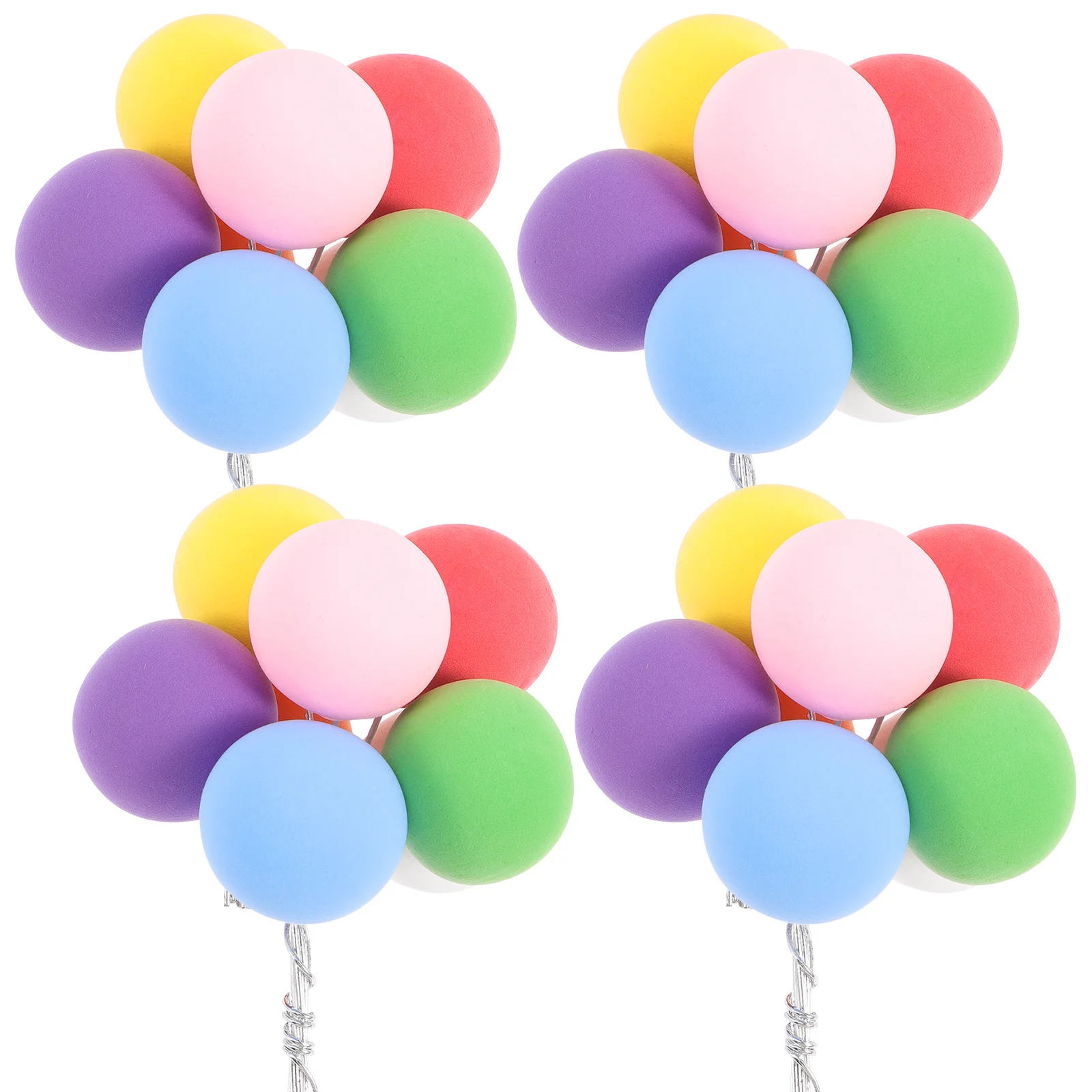 

4Pcs Balloon Cake Decorations Balloon Shape Cupcake Topper Perfect for Birthday Wedding Party Festival Cake Ornament Birthday