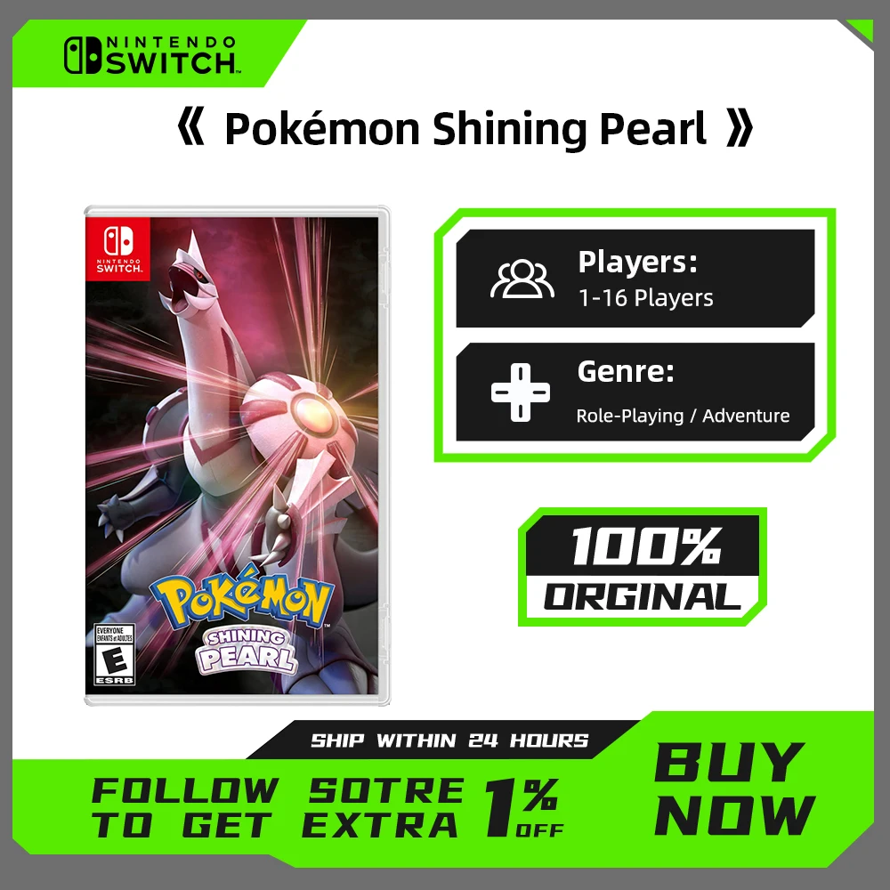 פוקימון הניצוץ פרל Nintendo מתג משחק עסקות 100% רשמי מקורי פיזי משחק כרטיס הרפתקאות ז 'אנר עבור מתג OLED לייט