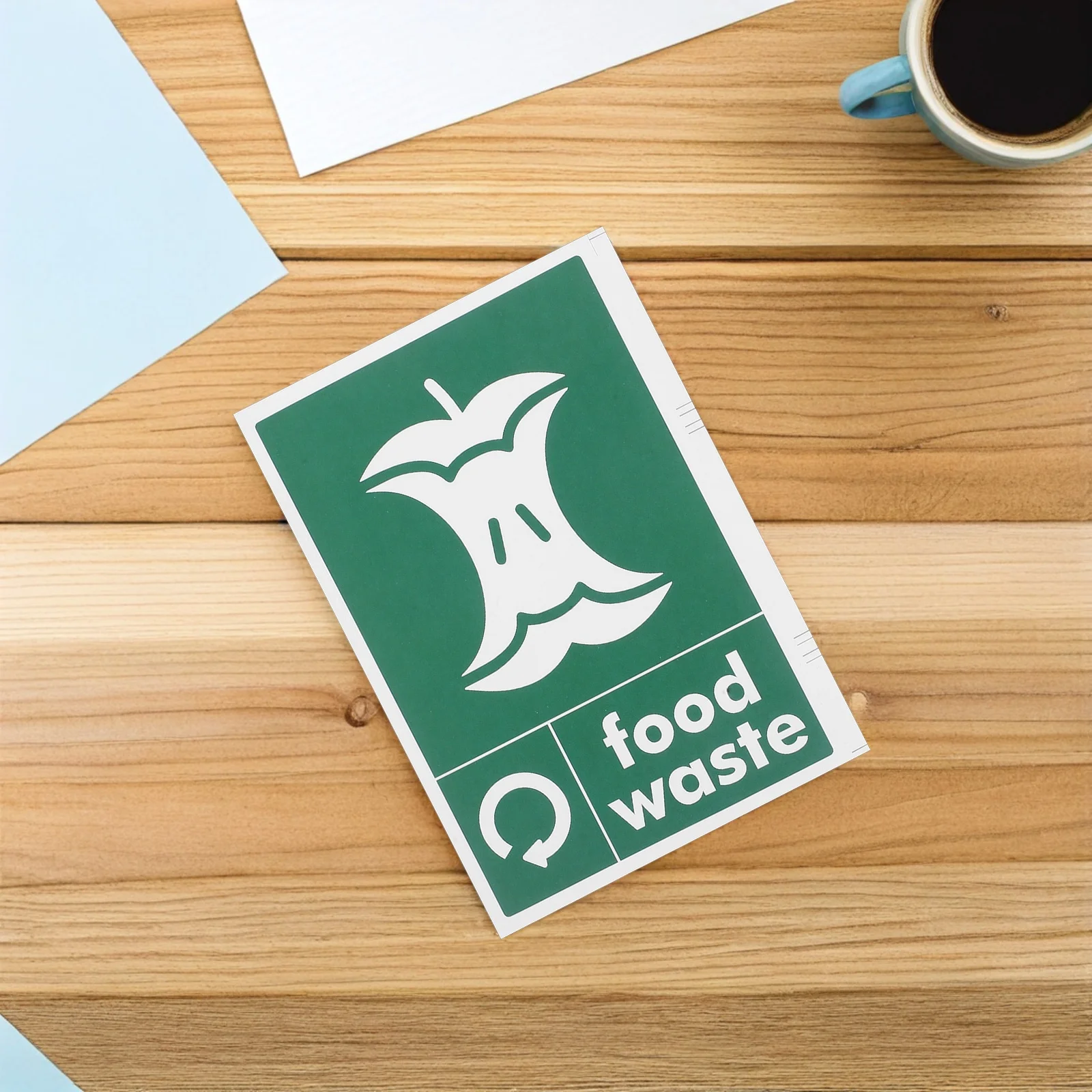 

10pcs Eco-Friendly Stickers Recycling Labels For Waste Sorting, Food Waste Bin Decal, Trash Can Sticker, Garbage