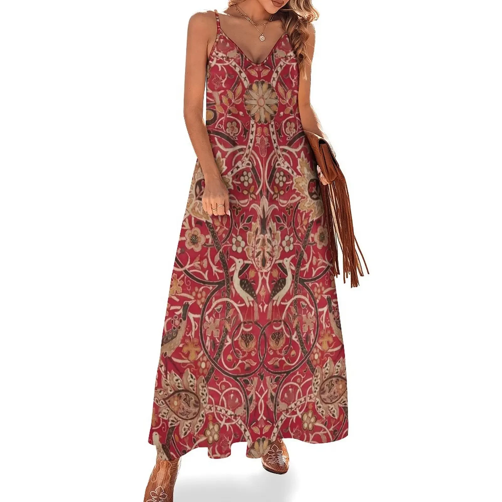 

William Morris Bullerswood 2. Sleeveless Dress summer women's suit Female dress loose summer dress