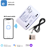 EWeLink 7-32V Temperature Humidity Switch Passive Dry Contact Relay Monitoring Temperature Sensor WIth RF433MHz Alexa Compatible
