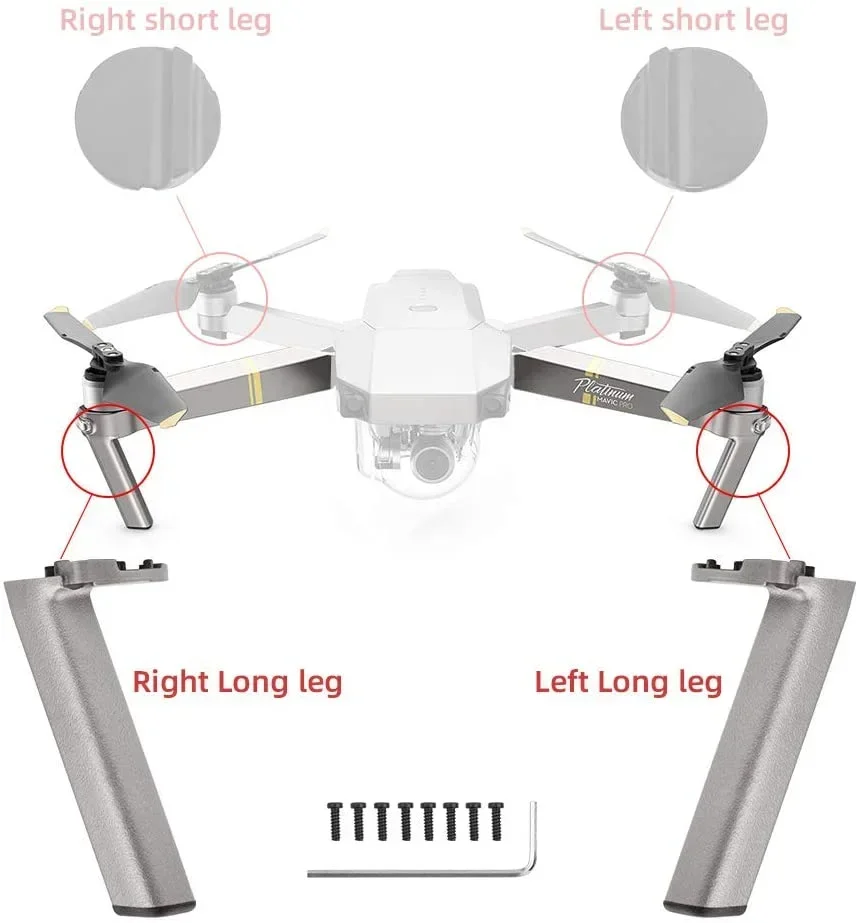 Landing Gear Kits for DJI Mavic Pro Platinum Snow Drone Replacement Accessory Feet Motor Base Left Right Front Back Rear Legs