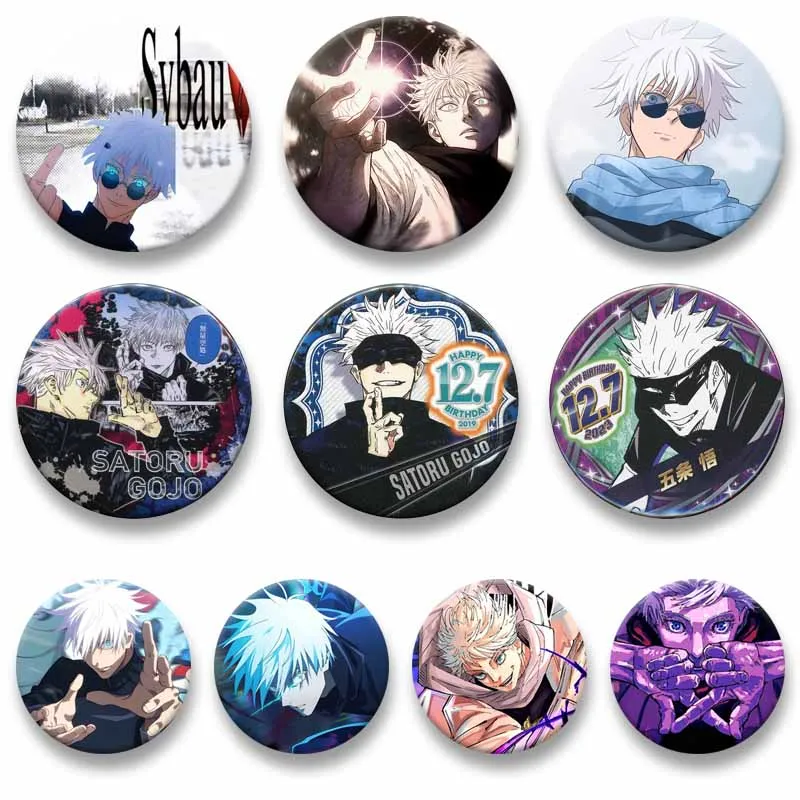 

Fashion Anime Peripheral Brooch Cartoon Role Playing Pins G-Gojo Satoru Badges for Students Backpack Decoration Jewelry Gifts