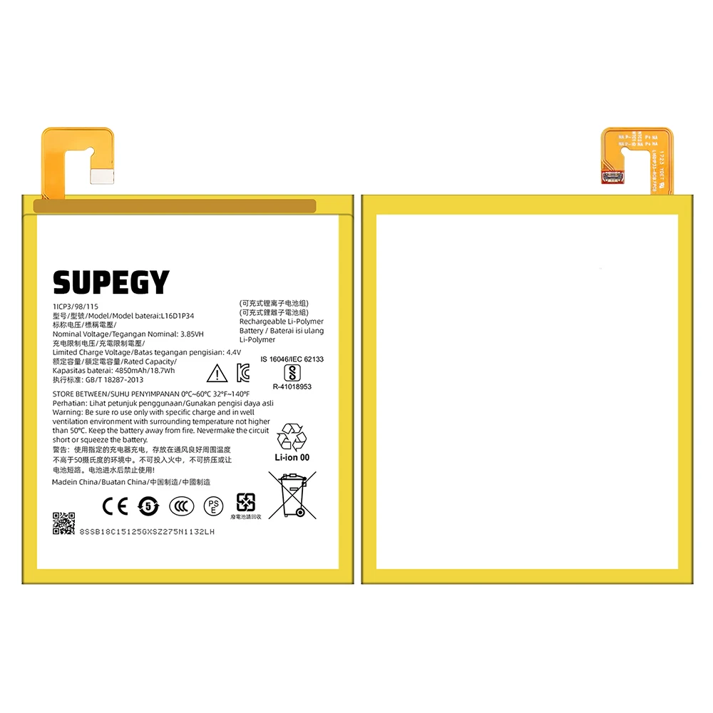 L16D1P34 Battery For Lenovo TAB E10 10.1 X104F TAB4 8.0 TB-8504N TABLE TB-8504X TB-8504F TAB4 8 plus Batteries