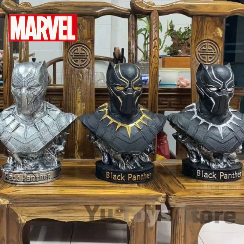 

New 1:1 Avengers Iron Man Peripheral Marvel Black Panther Bust Figure Bust Living Room Ornament Large Resin Collection Gift Boy