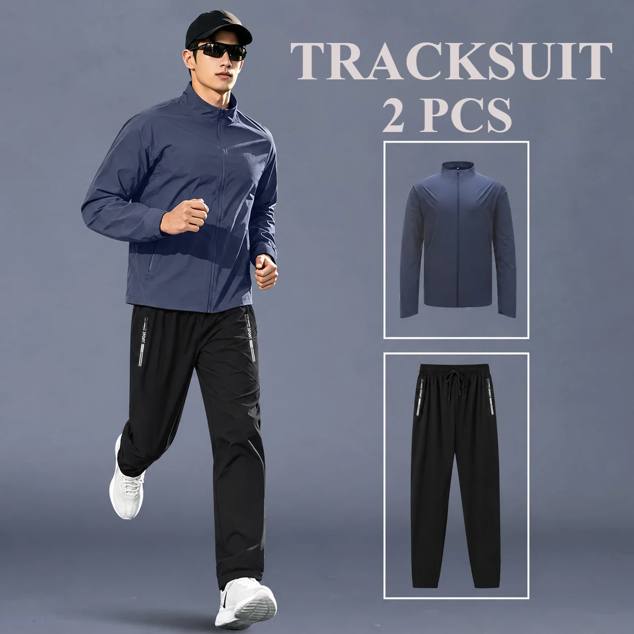 Autumn Men's Tracksuit Set Running Training Gear Breathable Jacket And Pants Fitness Outfit for Comfortable Exercise Clothing