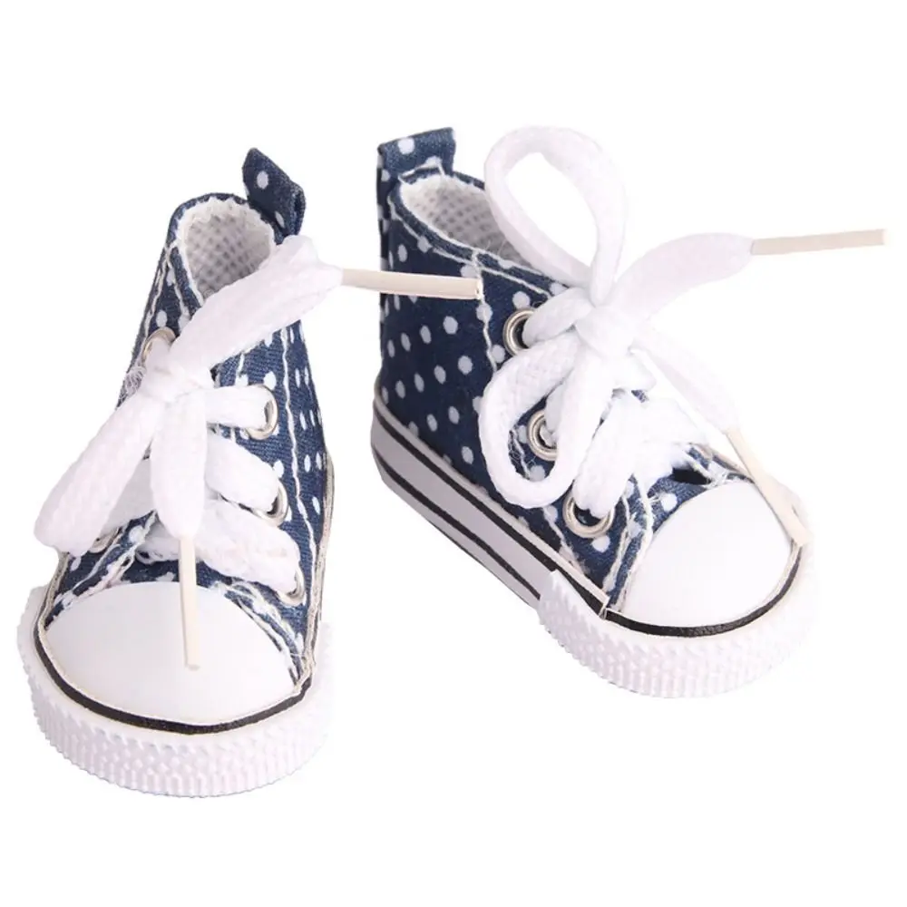Handmade Cute Doll Mini Canvas Shoes Mini Kawaii Doll Casual Canvas Shoes Plastic 5CM Doll Sneakers Children Toy