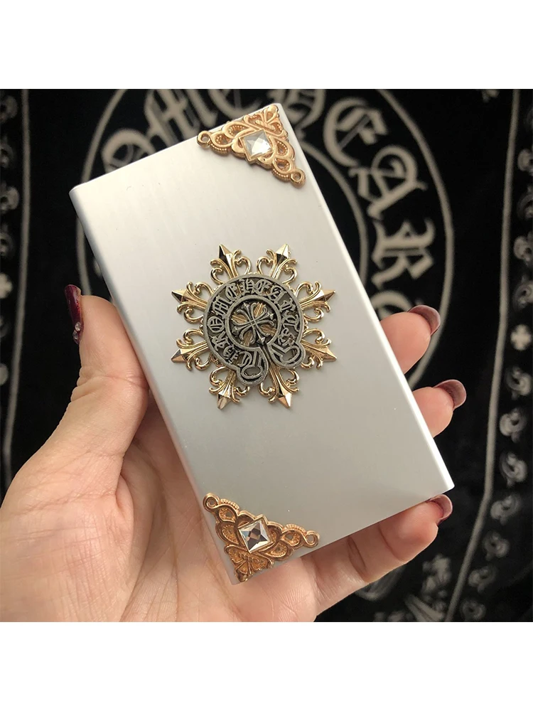 Boîte à cigarettes créative 110mm, boîte de rangement de cigarettes en métal, poche humidité mince, étui à cigarettes avec Clip, accessoires pour fumer