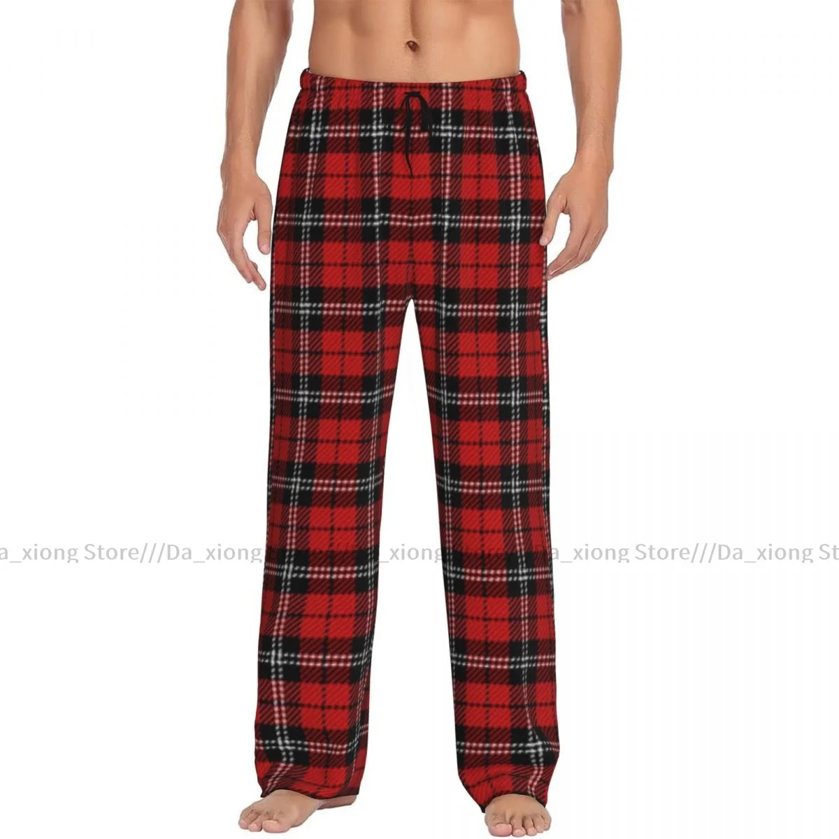 Christmas Tartan Plaid Scottish Pattern Mens Pajamas Pyjamas Pants Lounge Pants Sleep Bottoms