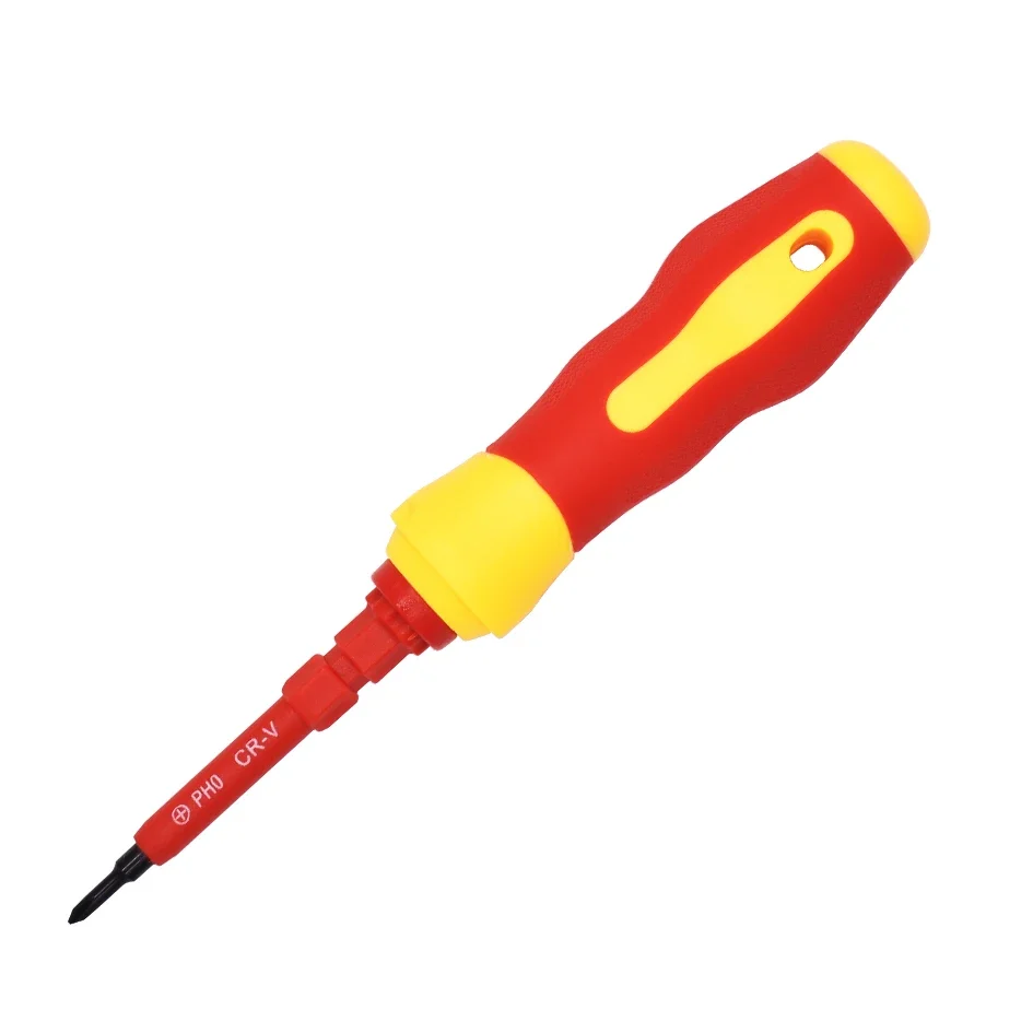 Conjunto de chave de fenda para eletricista, 15 polegadas, 1 vde, elétrica, totalmente isolada, alta tensão, tipo cabeça multi-parafuso