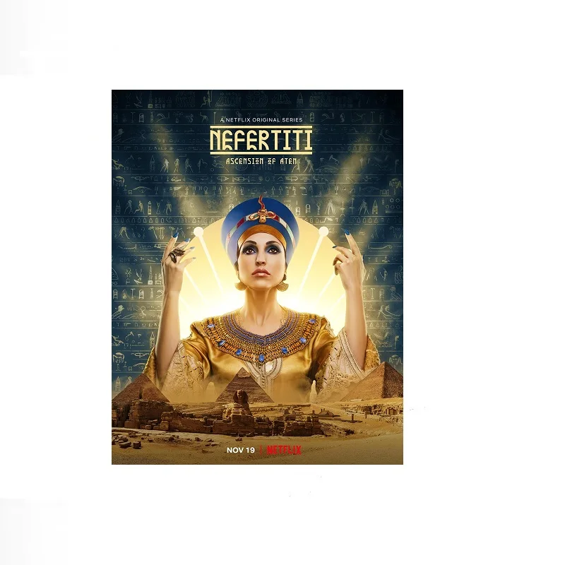 Nefertiti: Ascensión de Aten, póster artístico impreso en lienzo, para decoración de sala de estar, imagen de pared para el hogar