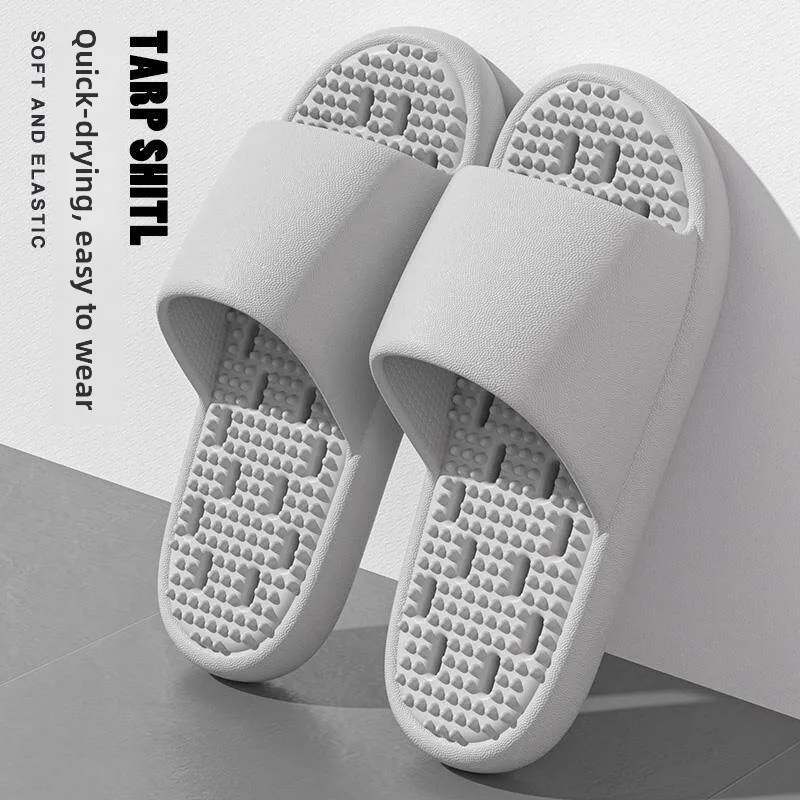 

Men's Bathroom Anti-slip Hollow Quick-drying Slippers Indoor Home Water Leakage EVA Casual Slippers Breathable Summer New Arr...